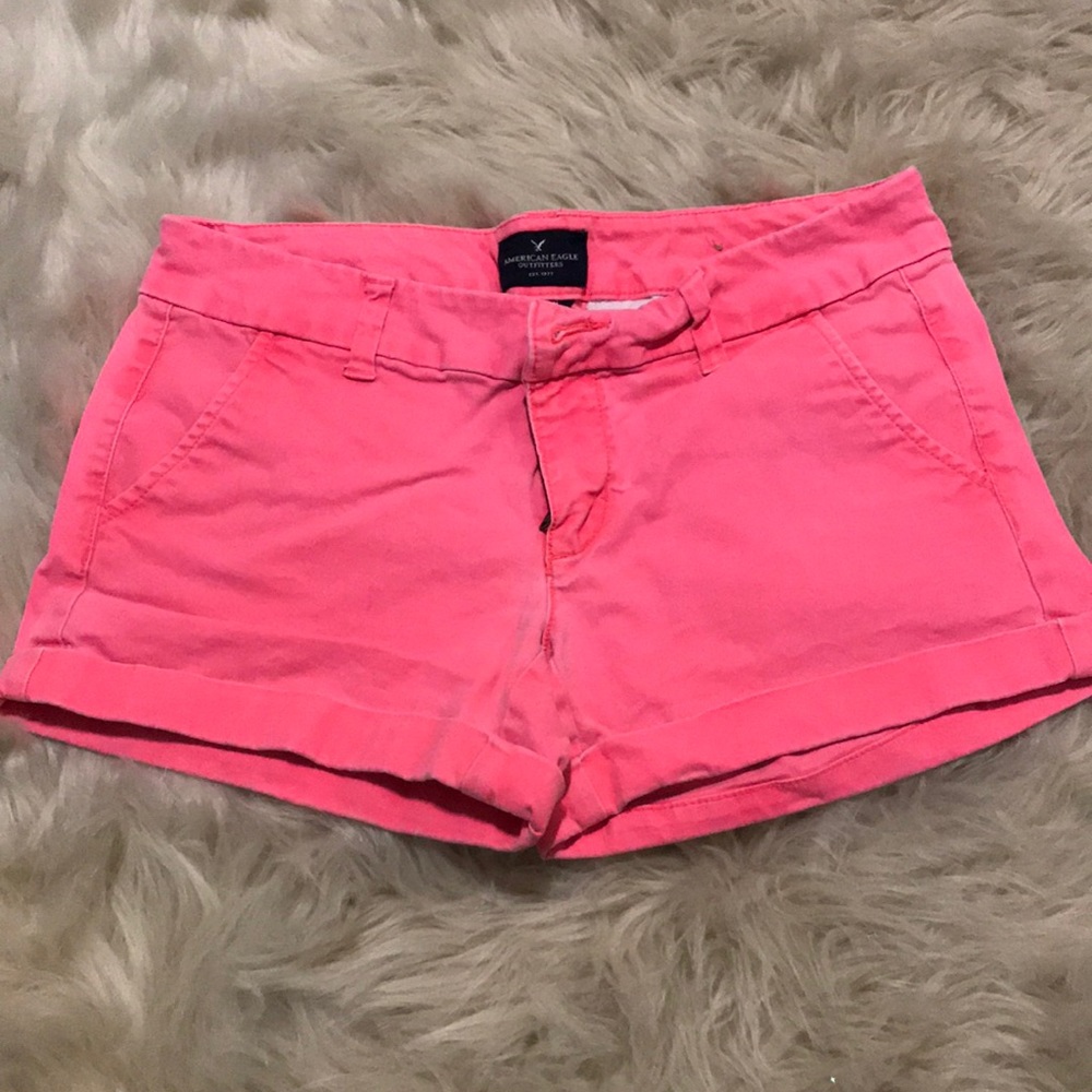 American Eagle neon pink Midi shorts size 4